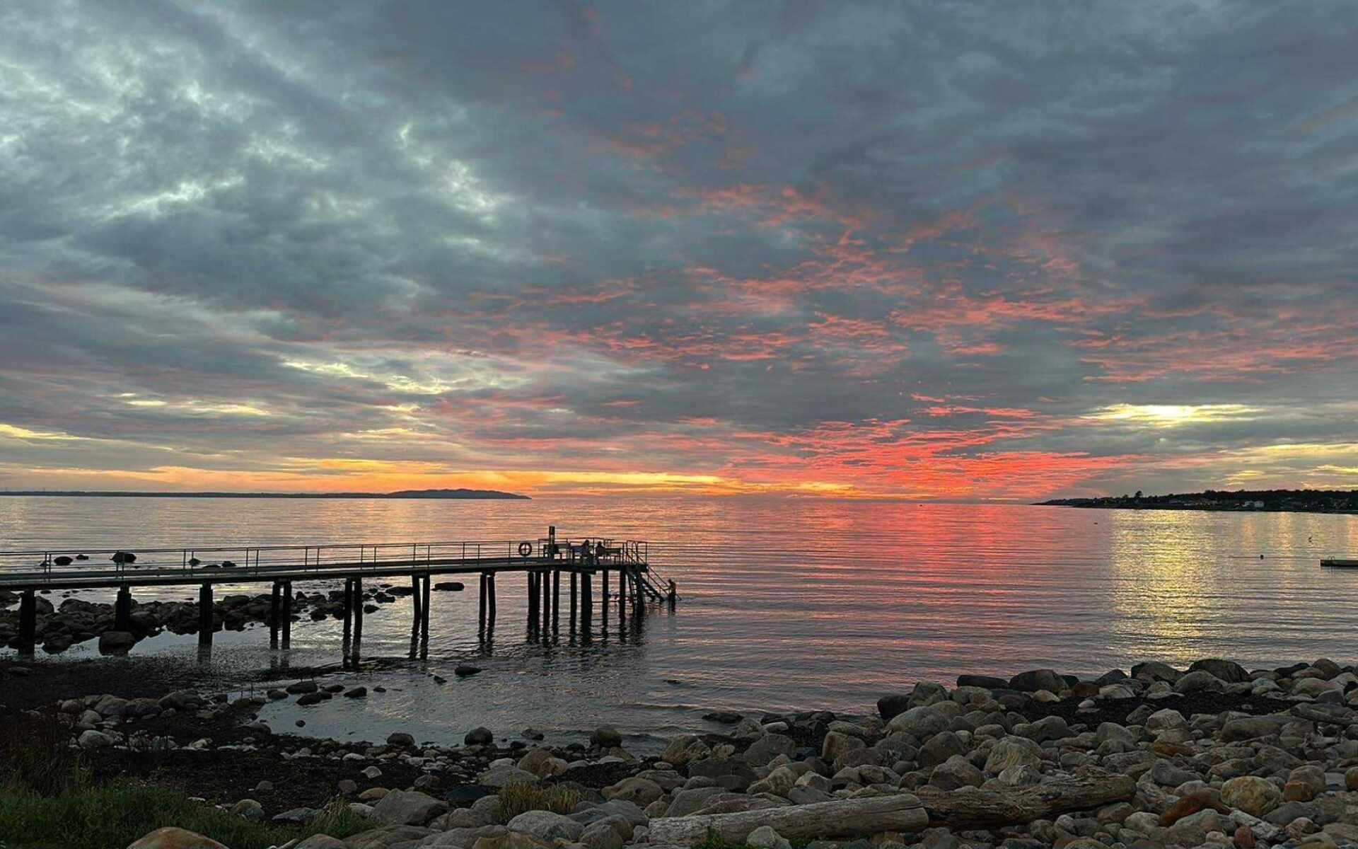 Kvällsbad från bryggan vid Sven Jons Udde